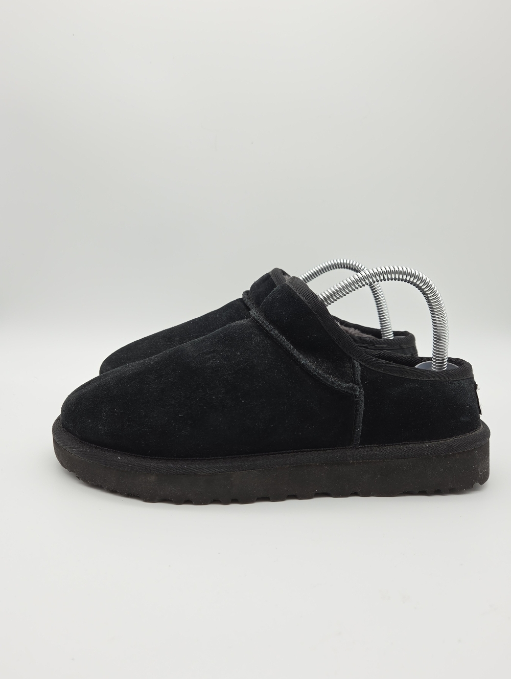UGG Black Suede Slip-On Clog Mules - Picture 2 of 10